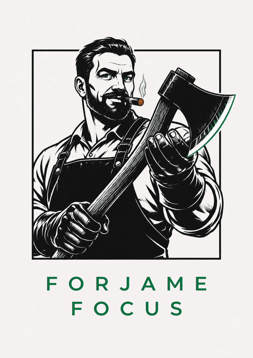 Personagem ferreiro da marca Forjame Focus
